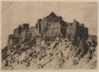KG 1985 061
<br/>
Kasteel van Bouillon van onderen gezien
<br/>
<em>Graaf, Frederik de (1871-1930)</em>